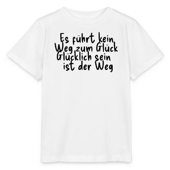 Glück ist der Weg - Stanley/Stella Kinder T-Shirt MINI CREATOR  - Weiß - Vorne - Maike (125cm)