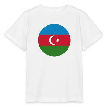 Drapeau rond de l’Azerbaïdjan - T-shirt bio MINI CREATOR Stanley/Stella Enfant - blanc - Devant - Maike (125cm)