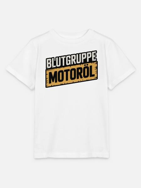 Blutgruppe Motoröl Schrauber Design - Stanley/Stella Kinder T-Shirt MINI CREATOR  - Weiß