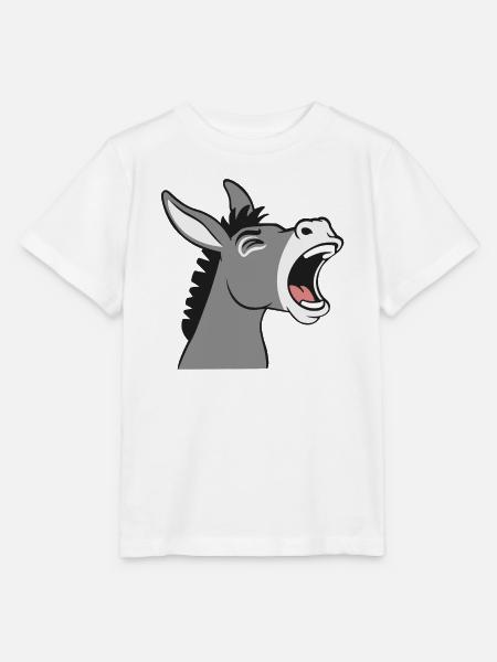 Lauter Esel Cartoon Kopf - Stanley/Stella Kinder T-Shirt MINI CREATOR - Weiß