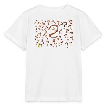 De nombreuses œuvres d’art avec points d’interrogation - T-shirt bio MINI CREATOR Stanley/Stella Enfant - blanc - Devant - Maike (125cm)
