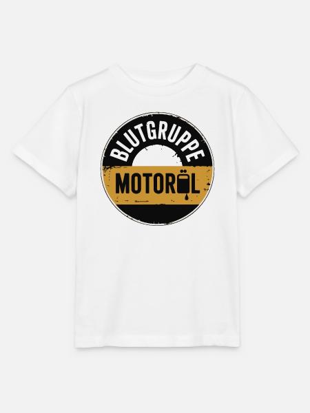 Blutgruppe Motoröl Schrauber Design - Stanley/Stella Kinder T-Shirt MINI CREATOR - Weiß