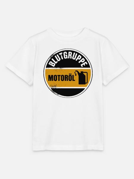 Blutgruppe Motoröl Schrauber Design - Stanley/Stella Kinder T-Shirt MINI CREATOR  - Weiß