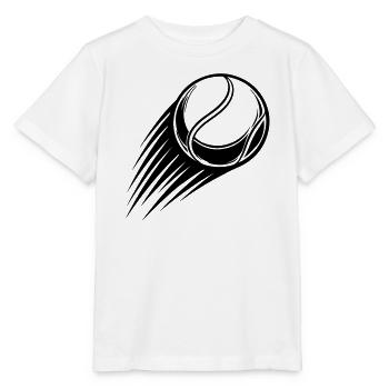 Tennisball Bewegung Schwarz Symbol - Stanley/Stella Kinder T-Shirt MINI CREATOR  - Weiß - Vorne - Maike (125cm)