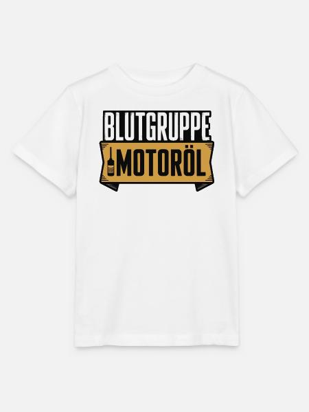 Blutgruppe Motoröl Schrauber Design - Stanley/Stella Kinder T-Shirt MINI CREATOR  - Weiß