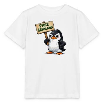 Logo t-shirt Penguin Protest Free Greenland - T-shirt bio MINI CREATOR Stanley/Stella Enfant - blanc - Devant - Maike (125cm)