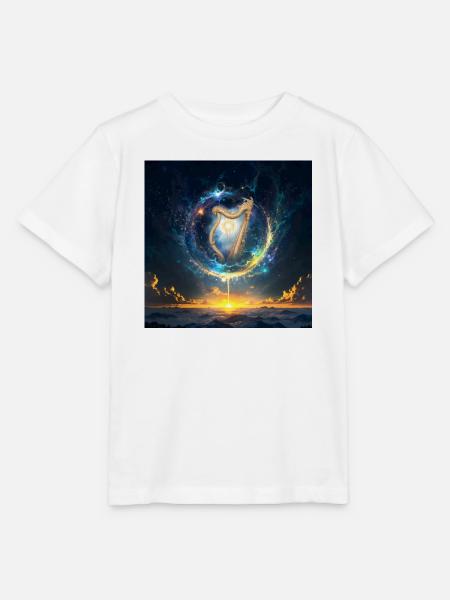 Harfe in Cosmic Dawn - Stanley/Stella Kinder T-Shirt MINI CREATOR  - Weiß