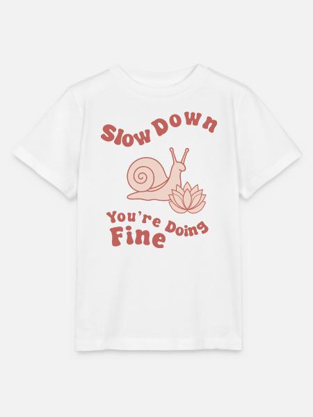 Langsamer: Du schaffst das. - Stanley/Stella Kinder T-Shirt MINI CREATOR  - Weiß
