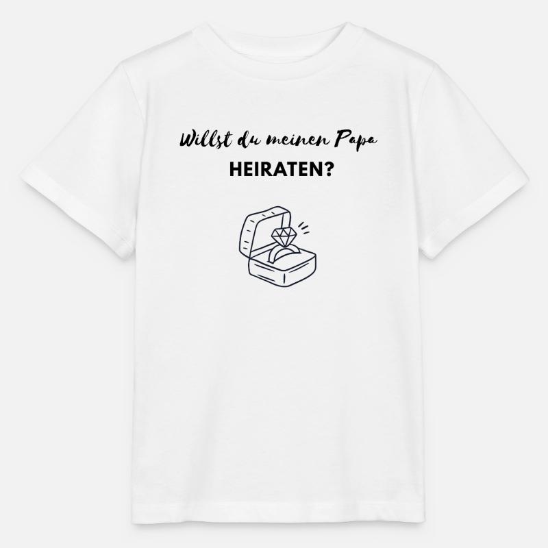 Veux-tu épouser mon père ? Demande en mariage - T-shirt bio MINI CREATOR Stanley/Stella Enfant - blanc