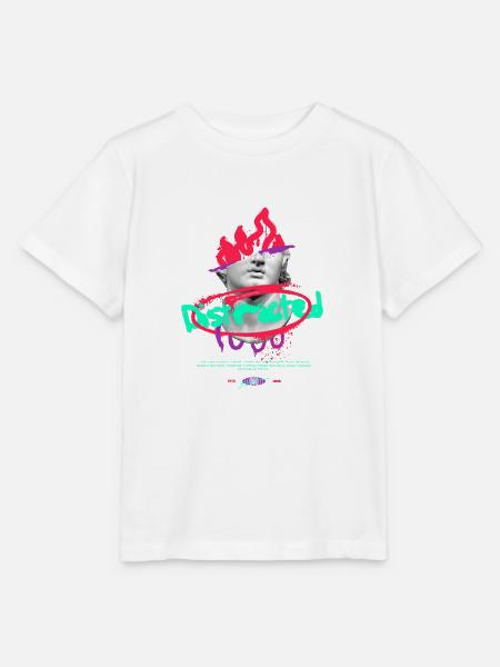 Neon-Graffiti-Büstencollage - Stanley/Stella Kinder T-Shirt MINI CREATOR - Weiß