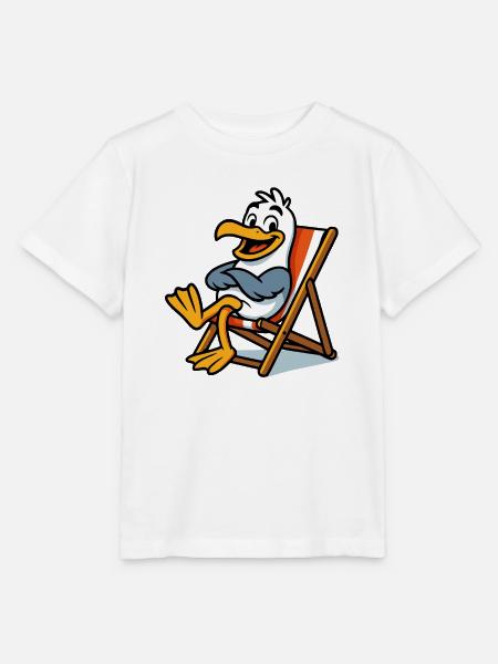 Lounge-Seemöwe am Strand - Stanley/Stella Kinder T-Shirt MINI CREATOR - Weiß