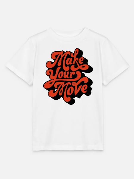 Make Your Move Retro-Skript - Stanley/Stella Kinder T-Shirt MINI CREATOR - Weiß