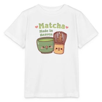 Matcha Matcha et Fouet Mignon, jeu de mots Made In Heaven - T-shirt bio MINI CREATOR Stanley/Stella Enfant - blanc - Devant - Maike (125cm)