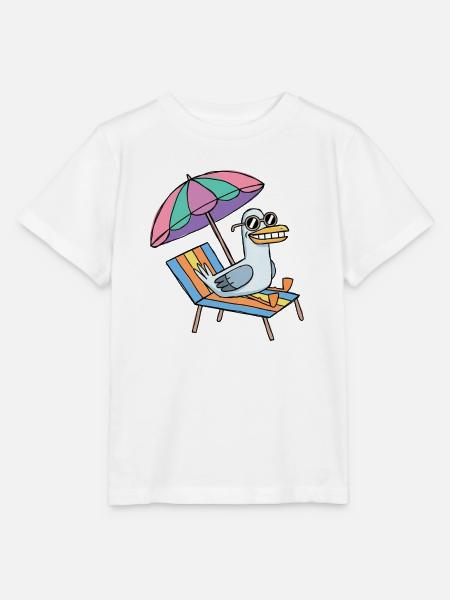Möwe macht Urlaub - Stanley/Stella Kinder T-Shirt MINI CREATOR - Weiß