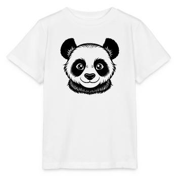 Baby-Panda-Gesicht - Stanley/Stella Kinder T-Shirt MINI CREATOR  - Weiß - Vorne - Maike (125cm)