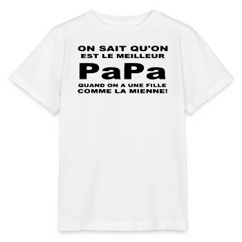 Meilleur papa - T-shirt bio MINI CREATOR Stanley/Stella Enfant - blanc - Devant - Maike (125cm)