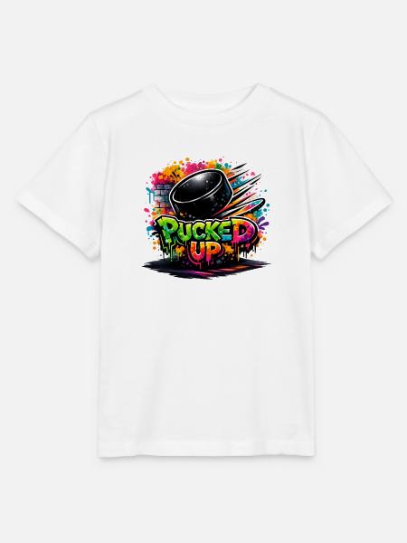 Pucked Up Graffiti Puck - Stanley/Stella Kinder T-Shirt MINI CREATOR - Weiß
