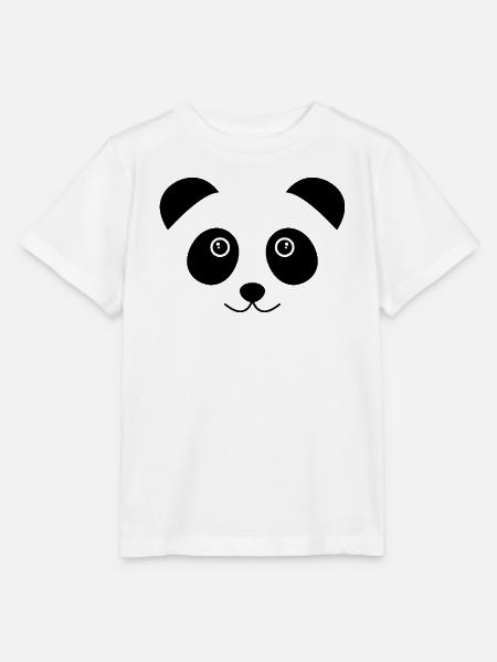 Panda-Gesicht - Stanley/Stella Kinder T-Shirt MINI CREATOR  - Weiß