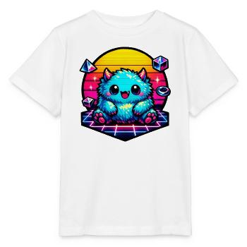 Neon-Puschelmonster - Stanley/Stella Kinder T-Shirt MINI CREATOR  - Weiß - Vorne - Maike (125cm)