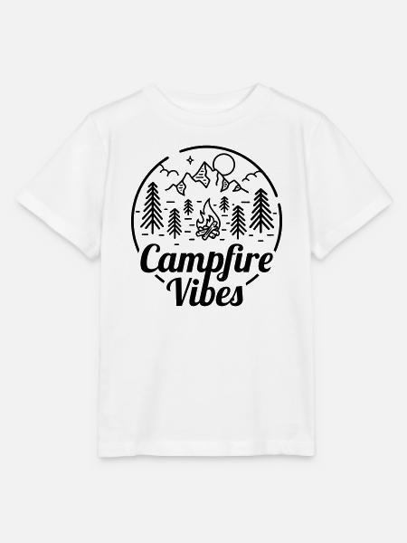 Campfire Vibes - Stanley/Stella Kinder T-Shirt MINI CREATOR  - Weiß