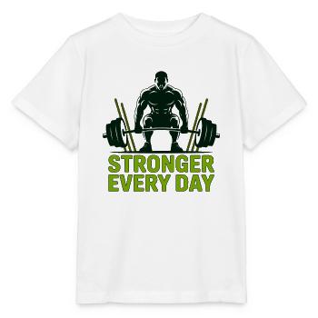Stärkeres tägliches Heben - Stanley/Stella Kinder T-Shirt MINI CREATOR  - Weiß - Vorne - Maike (125cm)