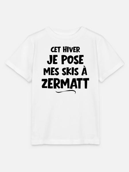 Skigebiet, Zermatt, Skigebiet - Stanley/Stella Kinder T-Shirt MINI CREATOR - Weiß