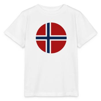 Drapeau rond norvégien - T-shirt bio MINI CREATOR Stanley/Stella Enfant - blanc - Devant - Maike (125cm)
