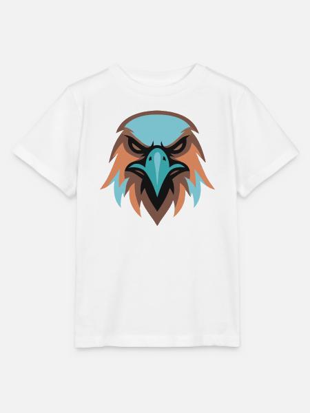 Adlerkopf Turquoise Braun - Stanley/Stella Kinder T-Shirt MINI CREATOR  - Weiß