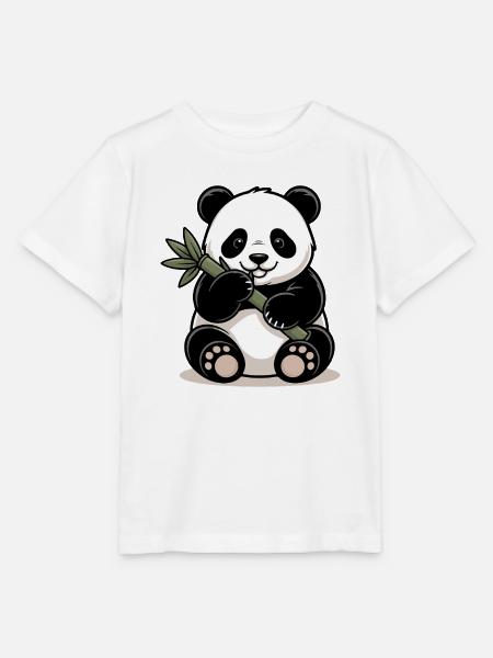 Panda Bambus - Stanley/Stella Kinder T-Shirt MINI CREATOR - Weiß