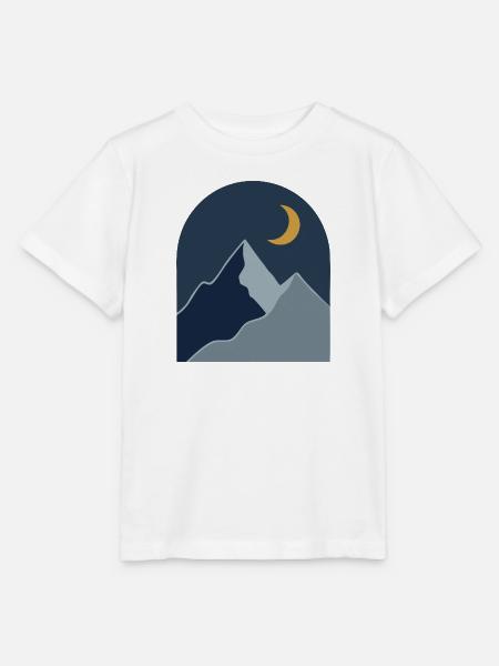 Midnight Mountain Serenity - Stanley/Stella Kinder T-Shirt MINI CREATOR  - Weiß