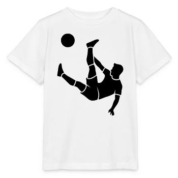 Fallrückzieher Fußball Torjäger Vektor - Stanley/Stella Kinder T-Shirt MINI CREATOR  - Weiß - Vorne - Maike (125cm)