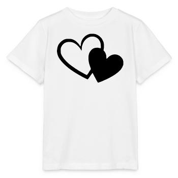 Valentines Black Heart, Valentine's Day - Stanley/Stella MINI CREATOR Kids’ T-Shirt - white - Front - Maike (125cm)