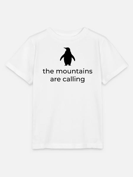 Die Berge rufen – Viral Pengiun - Stanley/Stella Kinder T-Shirt MINI CREATOR - Weiß