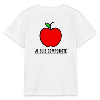 ICH BIN EIN KOMPOTIST (Apfel, Verschwörung) - Stanley/Stella Kinder T-Shirt MINI CREATOR  - Weiß - Vorne - Maike (125cm)