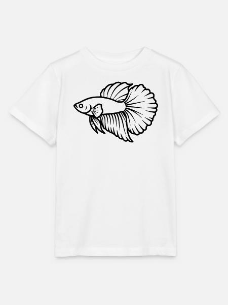 Kampffisch Betta Splendens Aquarium - Stanley/Stella Kinder T-Shirt MINI CREATOR  - Weiß