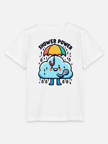Regenkraft Wolkenlied mit Mikro - Stanley/Stella Kinder T-Shirt MINI CREATOR - Weiß