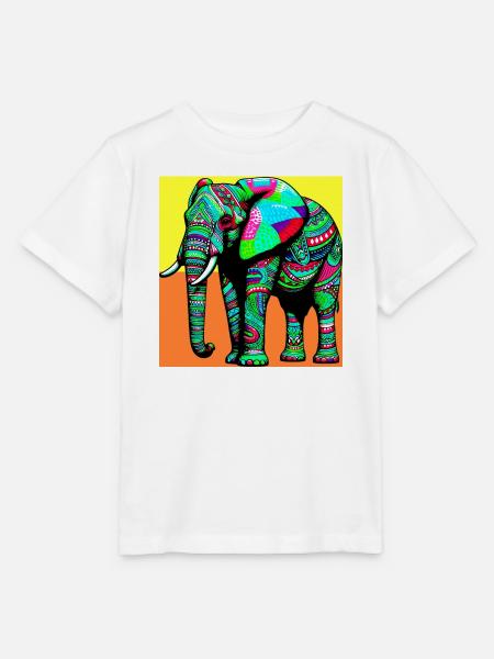 Elefant - Stanley/Stella Kinder T-Shirt MINI CREATOR  - Weiß