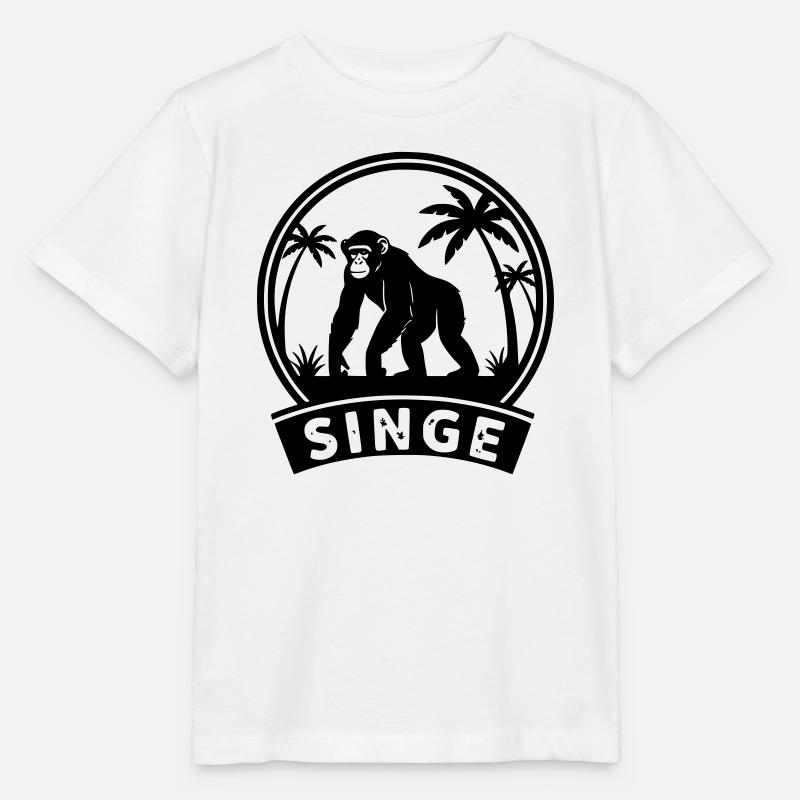 monkey - Stanley/Stella MINI CREATOR Kids’ T-Shirt - white