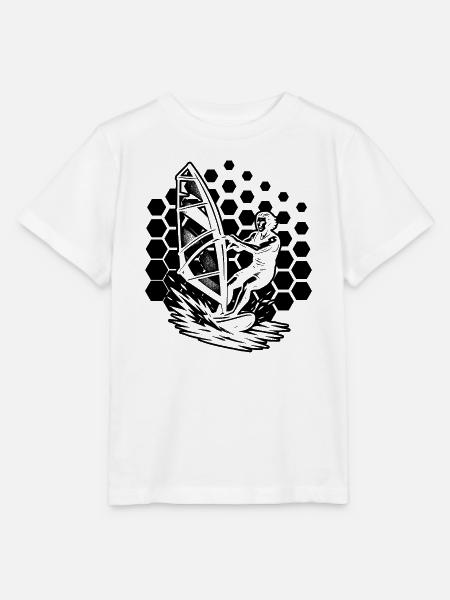 Klare Windsurfing Botschaft - Stanley/Stella Kinder T-Shirt MINI CREATOR - Weiß