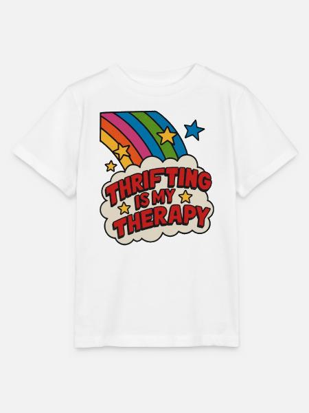Secondhand-Therapie-Regenbogenaufkleber - Stanley/Stella Kinder T-Shirt MINI CREATOR - Weiß