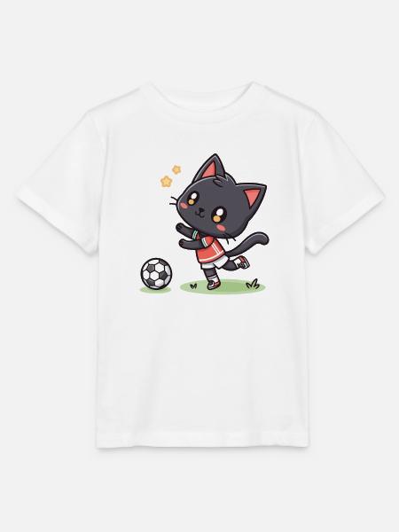 Kätzchenfußballer im Einsatz - Stanley/Stella Kinder T-Shirt MINI CREATOR - Weiß