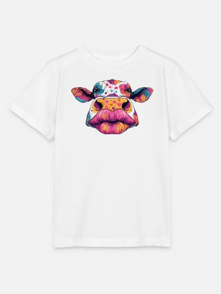 Bunte Kuh Pop Art - Stanley/Stella Kinder T-Shirt MINI CREATOR - Weiß