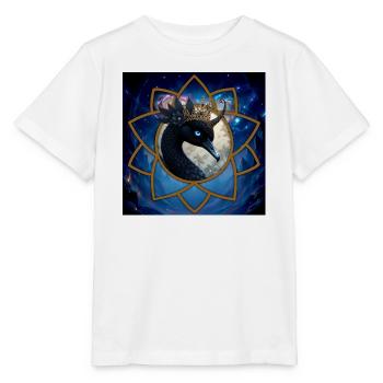 Quetzal céleste avec couronne - T-shirt bio MINI CREATOR Stanley/Stella Enfant - blanc - Devant - Maike (125cm)