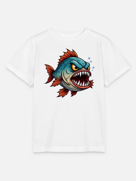 Piranha Tiefseejäger - Stanley/Stella Kinder T-Shirt MINI CREATOR  - Weiß