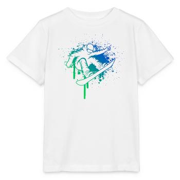 Puristisches Snowboard Thema für Frauen - Stanley/Stella Kinder T-Shirt MINI CREATOR  - Weiß - Vorne - Maike (125cm)