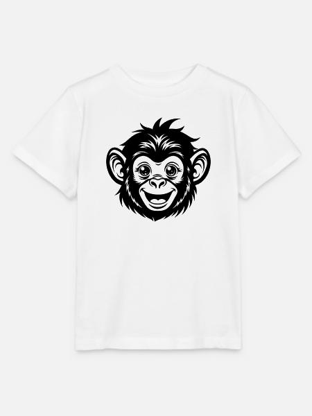 Affengesicht - Stanley/Stella Kinder T-Shirt MINI CREATOR - Weiß