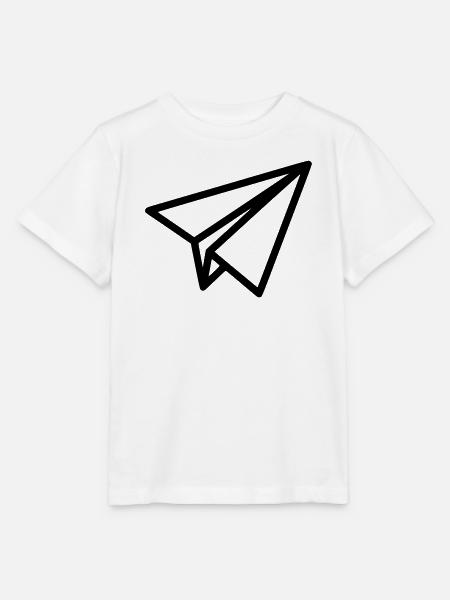 Papierflieger Flugzeug - Stanley/Stella Kinder T-Shirt MINI CREATOR  - Weiß