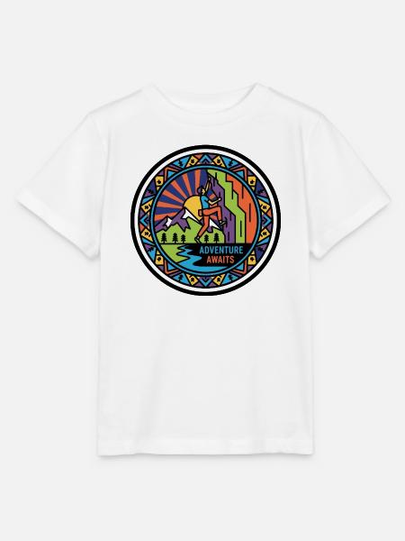 Klettern Abenteuer Berge Kletterwand Motiv - Stanley/Stella Kinder T-Shirt MINI CREATOR - Weiß