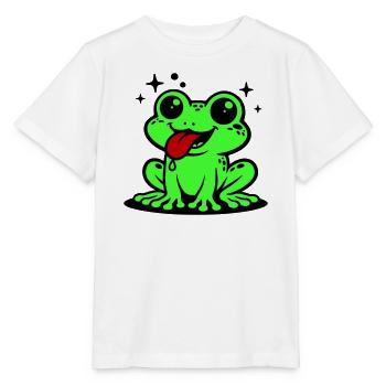 Kröte Comic Frosch - Stanley/Stella Kinder T-Shirt MINI CREATOR  - Weiß - Vorne - Maike (125cm)