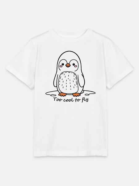 Pinguin mit rosa Wangen - Stanley/Stella Kinder T-Shirt MINI CREATOR - Weiß